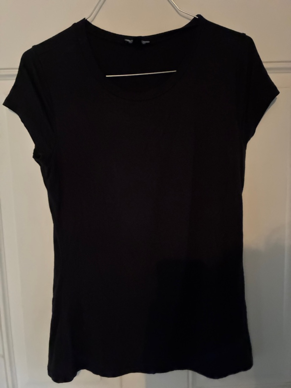 Expeess Black Crewneck Stretchy Women's Tee Size M